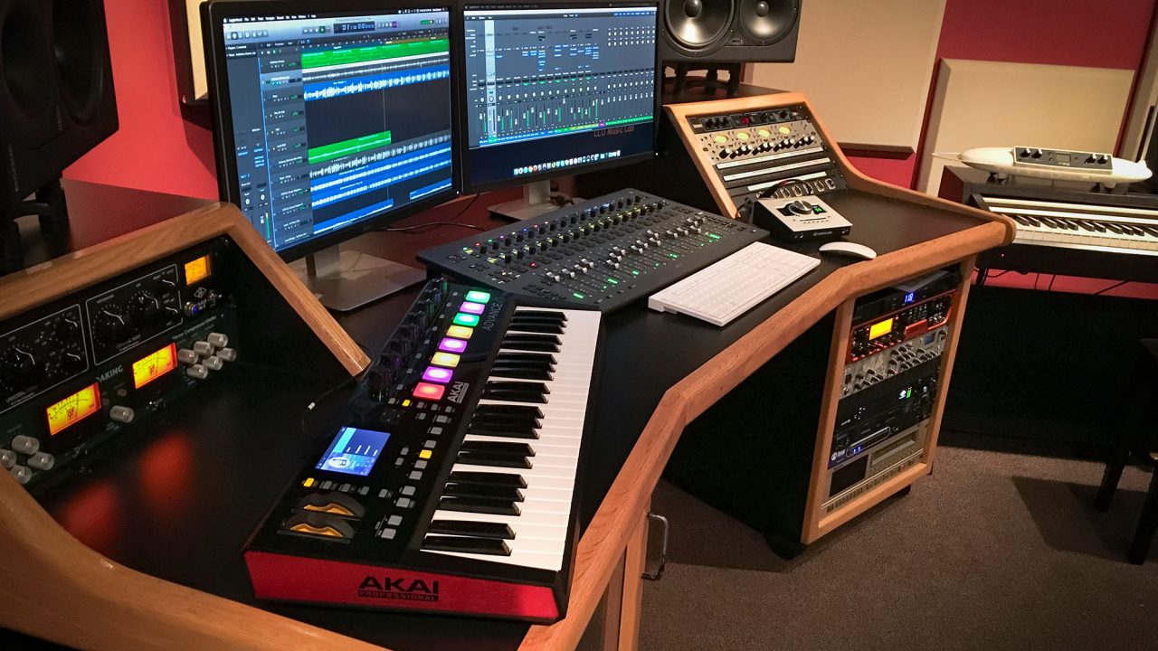 Studio C is a small collaboration studio located in the Zimmerman Music Studios facility. It features a UAD duo interface, external preamps and other outboard gear, midi drums, analog synthesizers, beat pads, and other MIDI equipment.