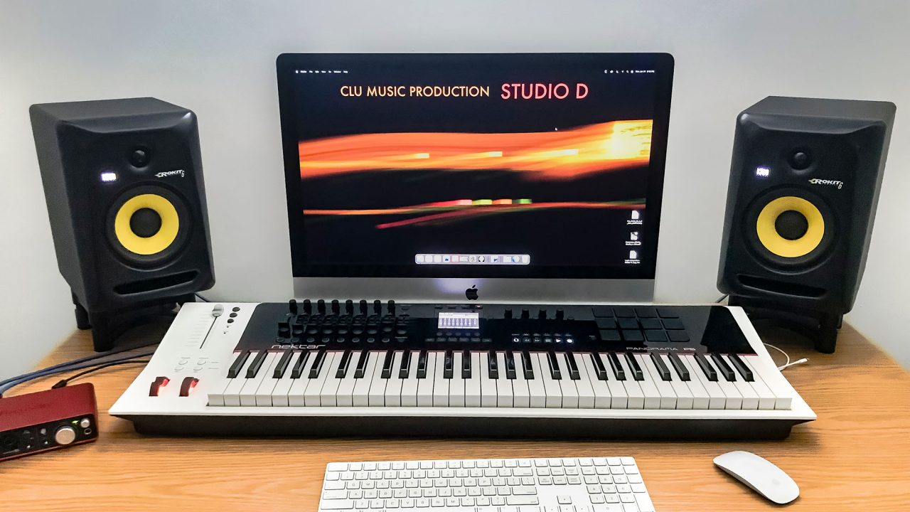 Studio D features a cinematic scoring workstation with software instruments by Vienna Symphonic Library, Spitfire, Cinesamples, and Embertone.